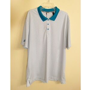 NWT Nike Standard Fit Striped Golf Shirt 2XL. SPF 50